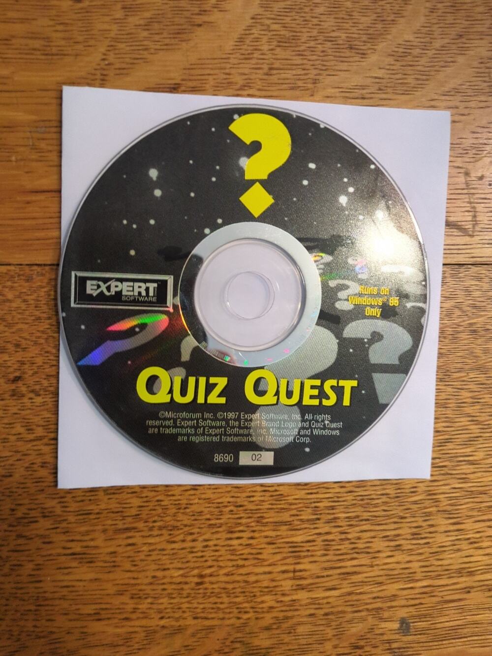 Quiz Quest 1997 Expert Software Windows 95 CD-ROM